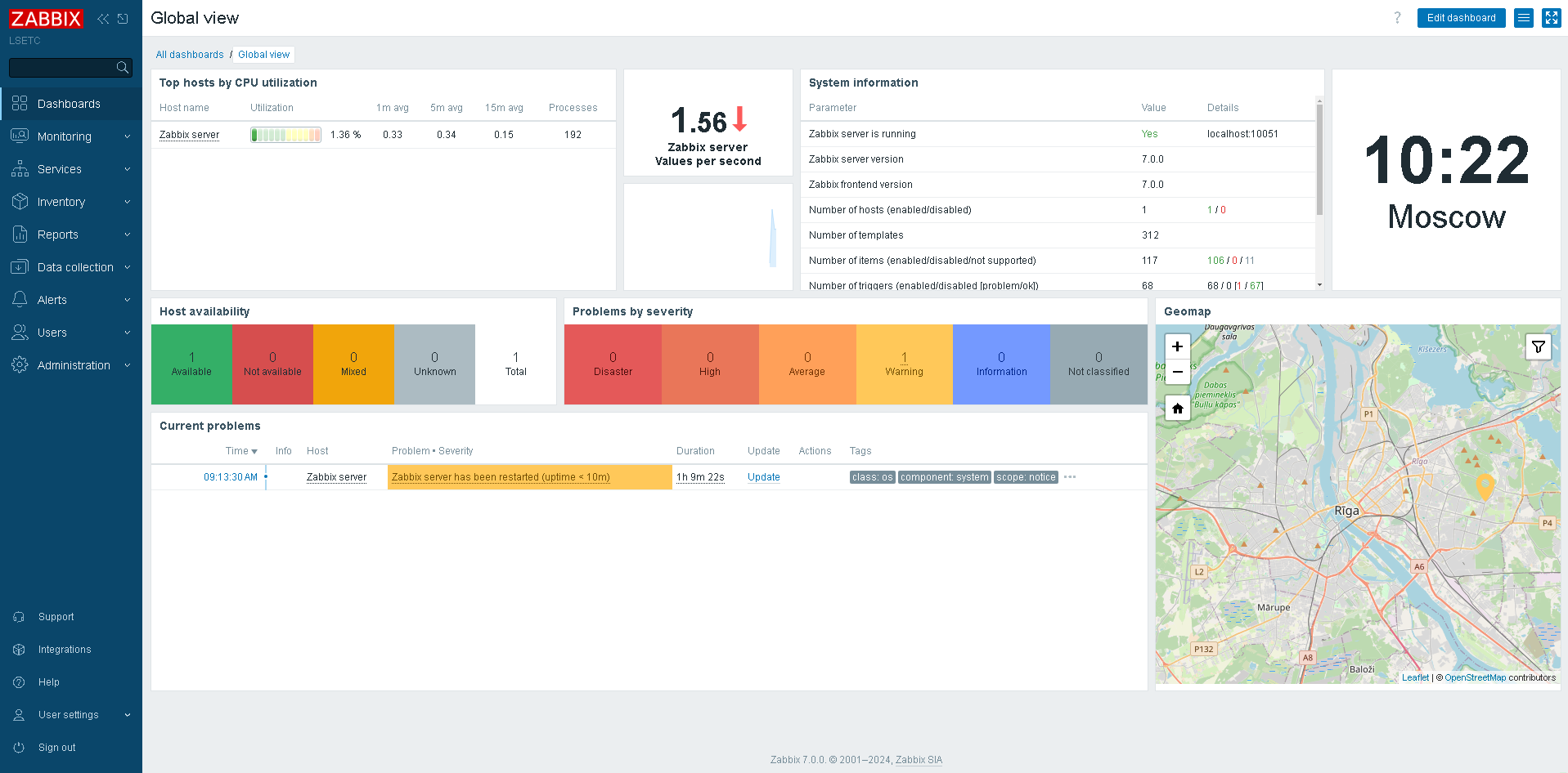 Установка Zabbix 7 LTS в Debian 12 в связке с Nginx и Mysql