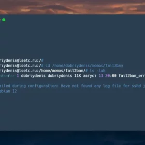 "Failed during configuration: Have not found any log file for sshd jail" в Debian 12