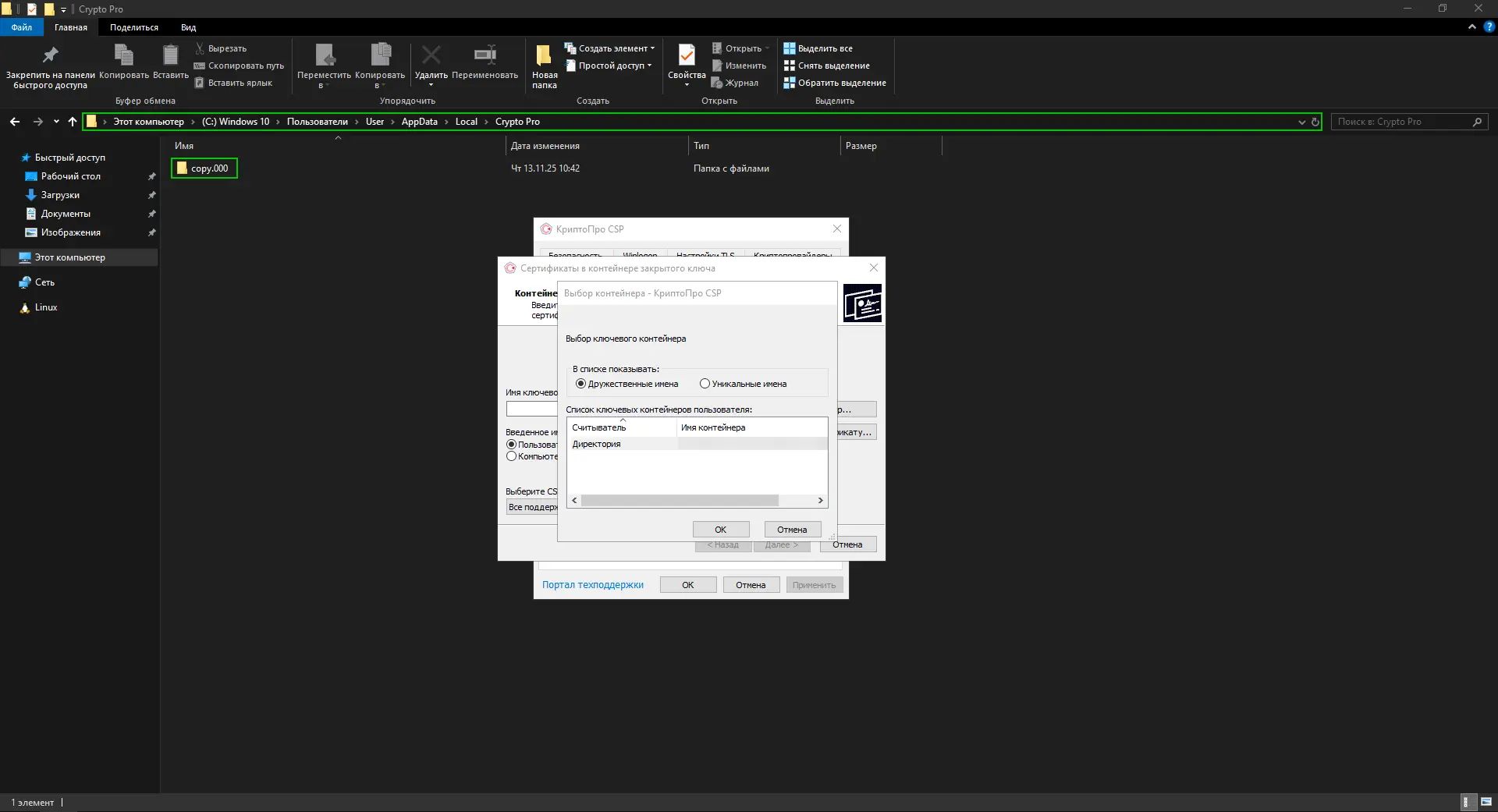 Как установить копию эцп без токена или флешки Как установить копию эцп без токена или флешки